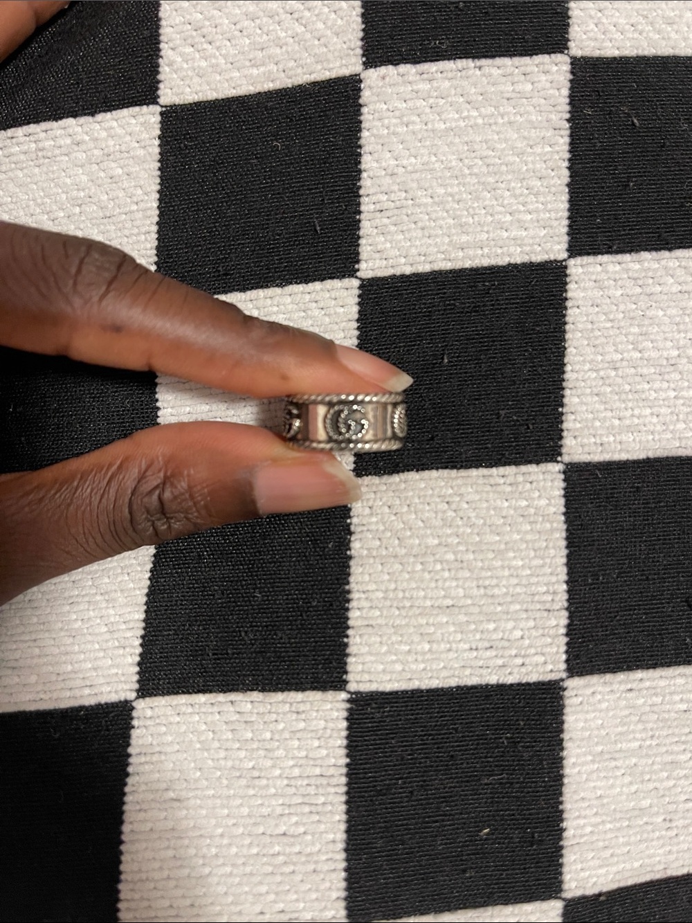 GUCCI MARMONT WIDE GG SILVER RING - Picture 4 of 5